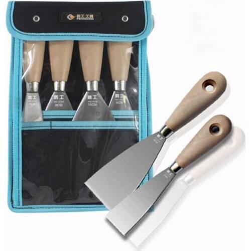 4/6/8/10cm Putty Knife Scraper With Wood Handle Shovel Scraper Blade Construction Tool Wall Decorative Trowel Plastering Knife