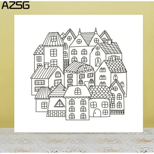 AZSG House Cartoon Clear Stamps/Seals For DIY Scrapbooking/Card Making/Album Decorative Silicone Stamp Crafts