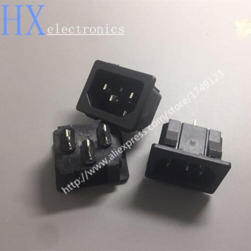 Free shipping 5PCS AC-05 3pin in one AC power socket character 250V 10A male