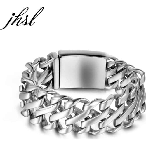 Large size 112g 25mm in Width Stainless Steel Men Big Bracelets Bangles Male Silver Color Fashion Male Jewelry Father Gift