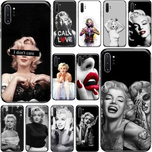 Sexy Girl Marilyn Monroe Phone Case For Samsung Galaxy S8 S9 S10 Plus S10E Note 3 4 5 6 7 8 9 10 Pro Lite cover