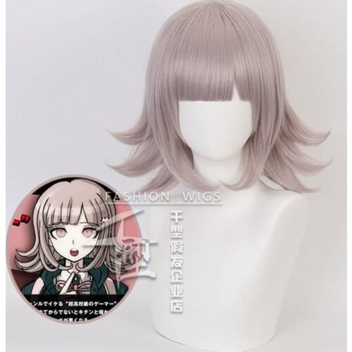 Chihiro Fujisaki Cosplay Wig Anime Danganronpa Costume Short Brown Hair