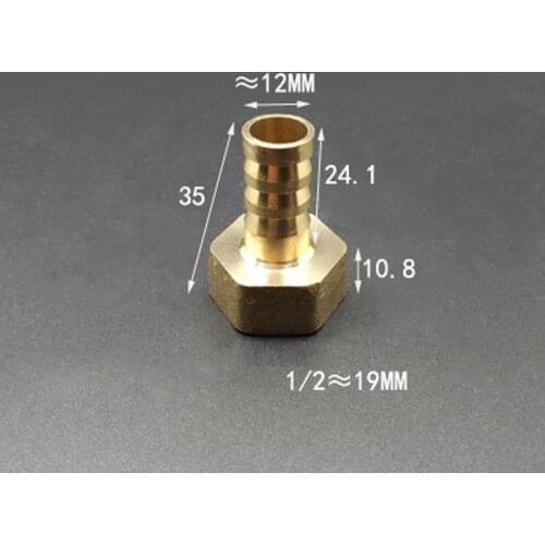 DN15 1/2" BSP Female x 12mm Hose Barb Brass Pipe Fitting Adapter Coupling