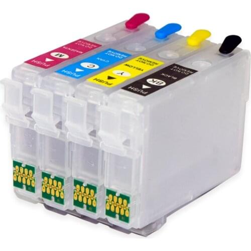 Europe T34XL T3471 T3472 T3473 T3474 Refillable Ink Cartridge with Chip for Epson Workforce Pro WF-3720 WF-3725 Printer
