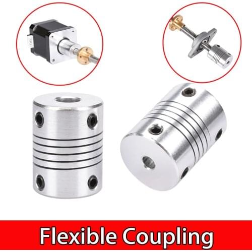 Flexible Coupling Aluminum Alloy 19*25 Motor Shaft Coupling Coupler Motor Transmission Connector with Screws Wrench