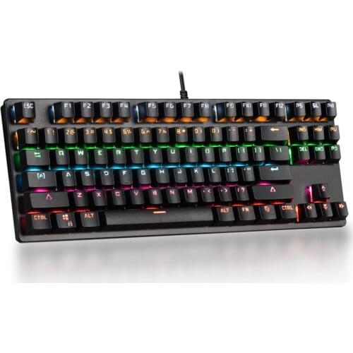Gaming Mechanical Keyboard Game Anti-ghosting RGB Mix Backlit Blue Switch 87key teclado mecanico For Game Laptop PC