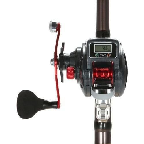 Fishing Reel Linecounter Reel 6.3:1 13+1 Ball Bearing Bait Casting Reel Baitcast Fishing Reel Tackle with Digital Display Pesca