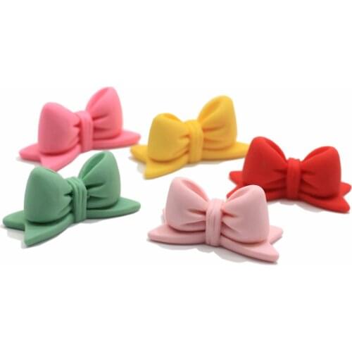 Kawaii 3D Bulk Resin Planar Flatback Bow Crafts Decoration Flatback Cabochon Hair bow Center Embellishment DIY Accessor