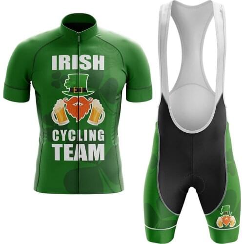 2021 Irish Cycling Te Cycling Jersey set Road Mountain Bike Cycling Clothing set MTB Bicycle Sportswear Suit Cycling Clothes Set