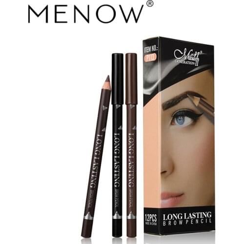 Hot Selling Menow P113 Eyebrow Pencil Wholesale Waterproof And Sweatproof Beginners Easy to Wear Makeup Cosmetic Gift for Girl