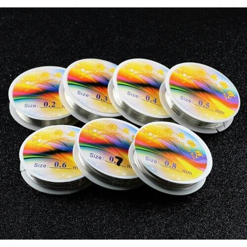 Metal Cord Gold Silvers Copper color Copper Cord Beading Wire 0.2/0.3/0.4/0.5/0.6/0.8/1.0mm for Jewelry Making DIY Bracelet