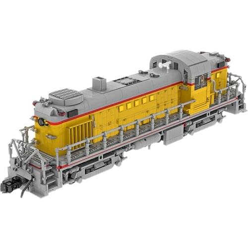 MOC New High-Tech Railway Union Pacific Alco RS-2 1:38 Train Building Blocks Railroad Car Bricks Toys For Children Birthday Gift