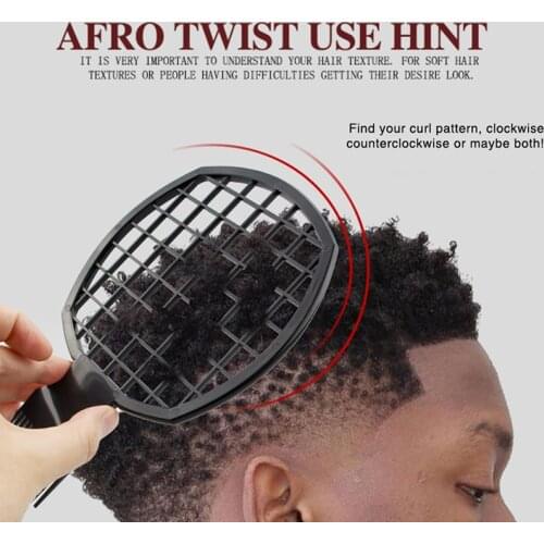 Men Twist Hair Comb Wave Curl Brush Curly Hair Braiders Tool Afro Dreadlocks USA Made of high quality ABS material