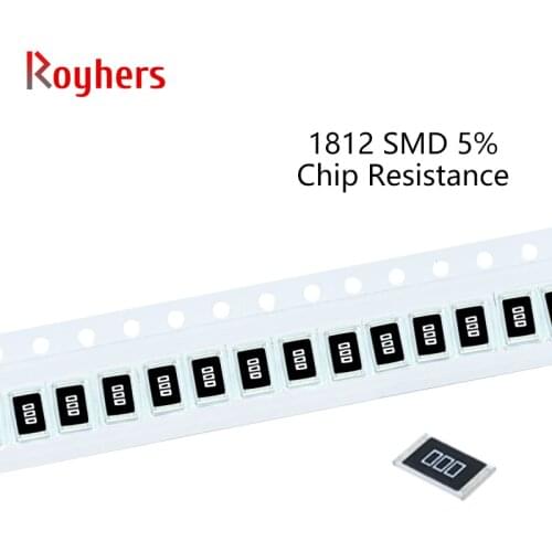 100Pcs 1812 SMD Resistor Kit 1% Tolerance 0R-392R 15R 16R 18R 20R 22R 24R 27R 30R 10 Ohm Electronic Components DIY Assorted Set
