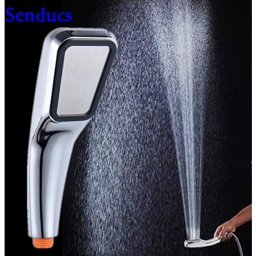 Bathroom Hand Shower Senducs Quality Plastic Bath Hand Shower Head High Pressure Water Saving Rainfall Shower Head