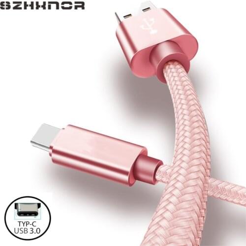 Nylon USB Type C USB usb type-c USBs 2A Faster Charging for Huawei p10 Samsung Galaxy A6 2018 SM-A600F , A6 Plus SM-A605G