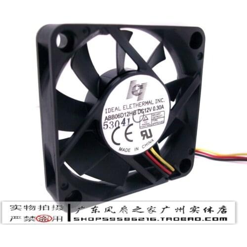 Free Shipping Original IEI ABB06D12HG 6013 12V 0.30A power supply chassis cooling fan three wire ball ABB06D12HG