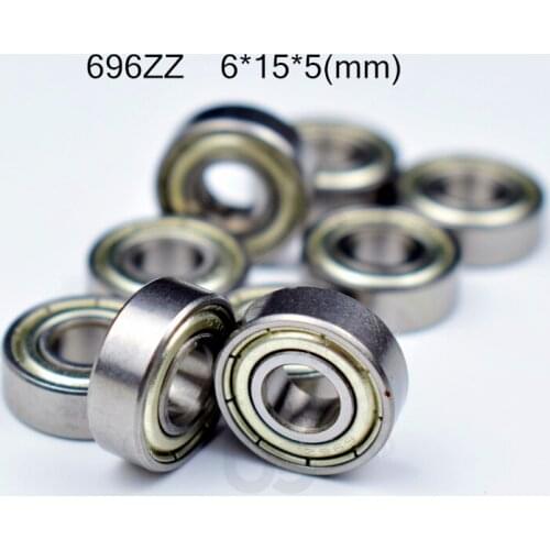 696ZZ 6*15*5(mm) 10pieces bearing free shipping ABEC-5 bearings 10pcs metal Sealed Bearing 696 696Z 696ZZ chrome steel bearing
