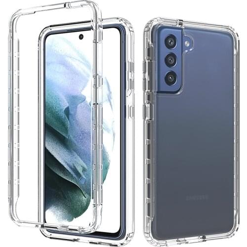 Shockproof Transparent TPU Cover PC Bumper Fundas For Samsung Galaxy S21FE S21 FE A82 A72 A42 A52 A12 A32 A22 5G 4G Case Coque