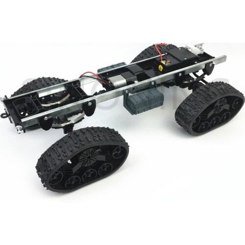 All-terrain rubber track wheel robot chassis military truck 4WD climbing DIY modified car kit