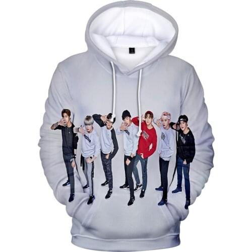 Trendy Classic Funny MONSTA X 3D Hoodies Sweatshirts Boys/Girls Long Sleeve Hoodie Fashion Casual Children Sweatshirt Pullovers