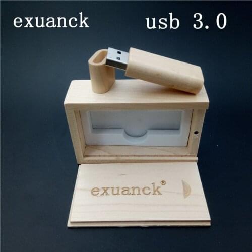 Exuanck Custom Logo Carbonized Maple wooden USB 3.0 8GB 16GB 32GB 64GB Pendrive Usb flash disk (over 30pcs free logo)