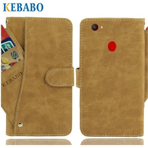 Vintage Leather Wallet Ark Ukozi U5 Case 5.72" Flip Luxury 3 Front Card Slots Cover Magnet Stand Phone Protective Bags