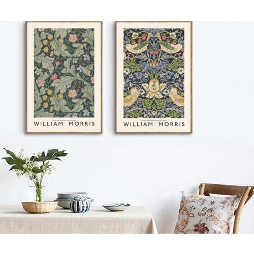William Morris Museum Exhibition Posters Canvas Painting Gallery Wall Art Prints Vintage Pictures for Living Room Home Decor