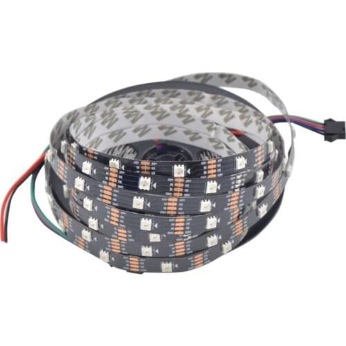 5m WS2813(Dual-signal wires,Better than WS2812B strip)30LEDs/m DC5V RGB led pixel strip,NON-waterproof,with 30pixels/M;Black PCB
