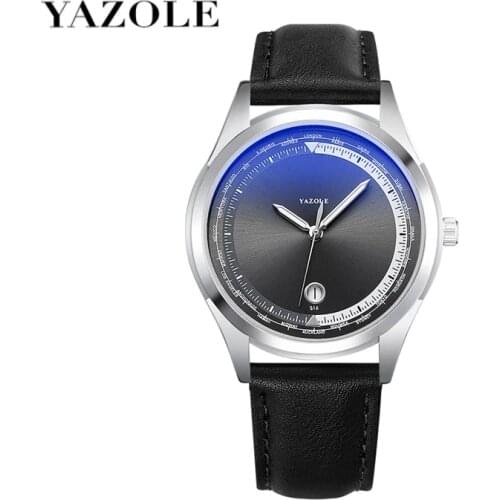 YAZOLE Fashion Business Men Watch Luminous Hands Calendar Function Life Waterproof Quartz Wristwatch Gifts Relogio Masculino 516