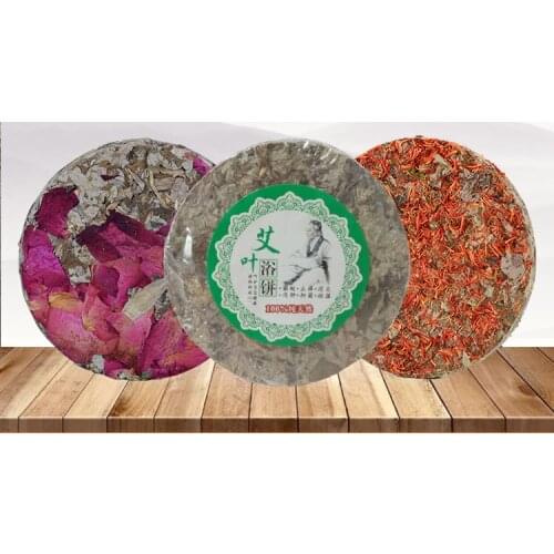 10pcs Ai Ye soaked feet wormwood bag bathing foot worm cake 9CM thickening rose petals feet gynecology bathing elderly foot bath