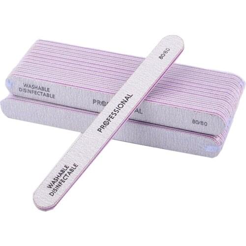 25pcs/lot Professional Nail File 80/80 Polish Sandpaper Buffing Files Double-sided Nail Salon Manicure Pedicure Nail Beauty Tool