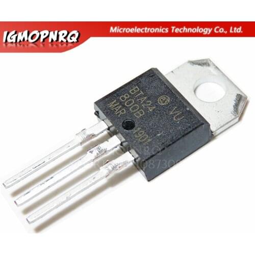 5pcs BTA24-800B BTA24 BTA24-800 Triacs 25 AMP 800 VOLT TO-220 new original