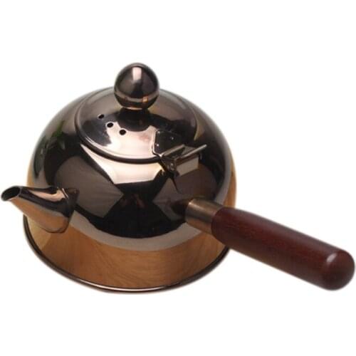 500Ml Single Handle Water Kettle Induction Turk Samll Coffee Milk Tea Pot 304 Stainless Steel Outdoor Water Boiler Drinkware Gas