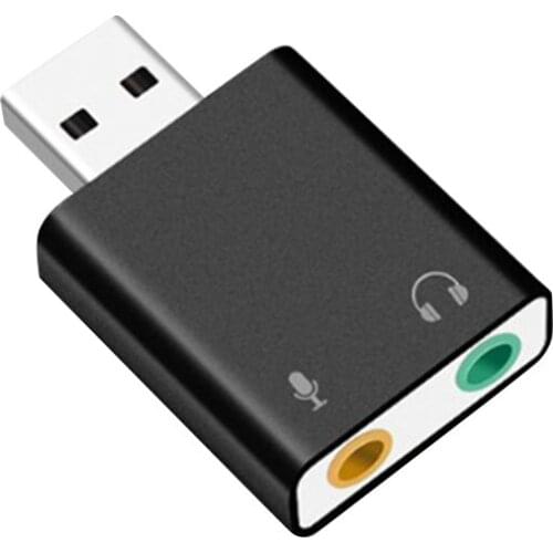 7.1-Channel Aluminum Alloy Usb Sound Card Computer External Sound Card Usb7.1 Sound Card Analog Sound Card