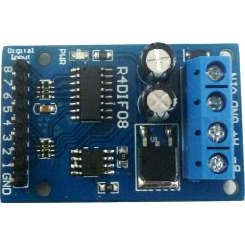 8 bit Digital Switch TTL LvTTL CMOS IO Input UART RS485 Modbus RTU Module for PLC Expand
