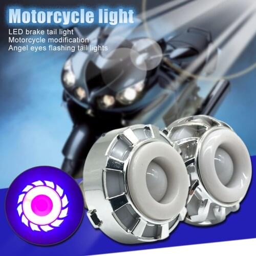 Angel Eye Flash Motorcycle Headlight Tail Brake Rear Lights LED Motorbike Accessories Universal Brake Lamp Motorcycle Led Light