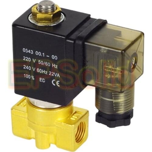 Free Shipping 1/4'' Ports 5231002s High Pressure & High Temperature Water Solenoid Valve Brass 30Bar Model 1PC-5231002
