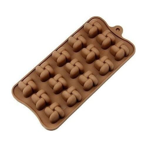 Free Shipping 15 Knot Silicone Cake Baking Mold Cake Pan Cups Handmade Soap Moulds Biscuit Chocolate Ice Cube Tray Diy Mold