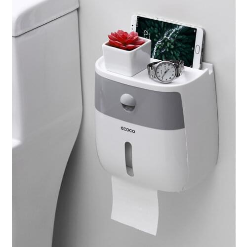 Toilet Paper Holder Waterproof Wall Mounted Toilet Paper Tray Roll Paper Tube Storage Box Tray Tissue Box Shelf Bathroom Product