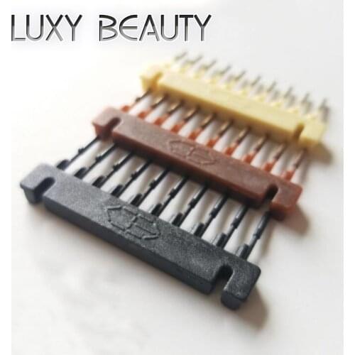 40pcs 6D Hair Extension Clips 3 Colors New Professional Hair Extensions tools Black /Brown/Blonde For 6D Hair Extension Machine