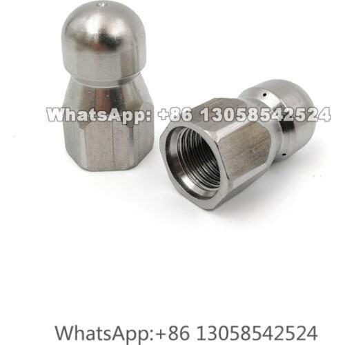 Stainless Steel Sewer Drain Cleaning Nozzle, Dredge Pipe Jetter Spray Nozzle, Sewer Pipe Cleaning Nozzle, Drain Pipe Cleaning