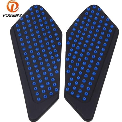 POSSBAY Motorcycle Gas Tank Knee Pad Side Panel Traction Pad Dirt Bike Scooter Sticker Protection Universal for Most Racing Bike