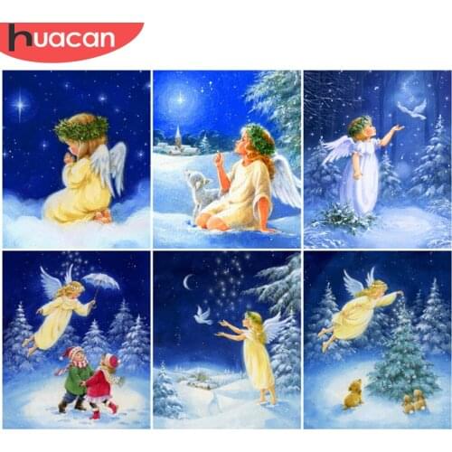 HUACAN Paint By Numbers Girl Modern Wall Art Gift DIY Pictures By Number On Canvas Angel Kits Home Decoration