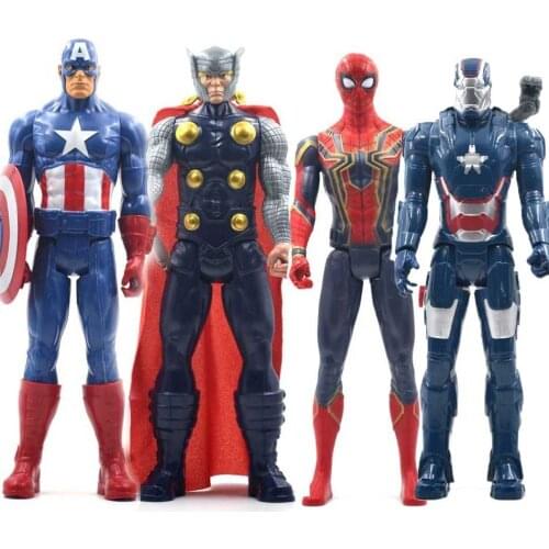 30 Cm Marvel Avengers Jouets Thanos Hulk Buster Spiderman Iron Man Captain America Thor Wolverine Black Panther Figurine Poupées