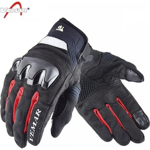 VEMAR Summer Motorcycle Gloves Touch Screen guantes moto luvas motociclismo Sports Racing Full Finger Gloves Cycling guanti moto