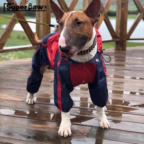 Fashion Dog Raincoat Small Medium Large Dogs Rain Coat Pet Clothes Doberman Labrador Waterproof Bull Terrier Husky Jacket SCC02