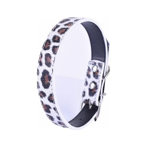 Fashion Leopard Leather Dog Collar Small Collars For Dogs Pet Dog Supplies 2.0*40cm