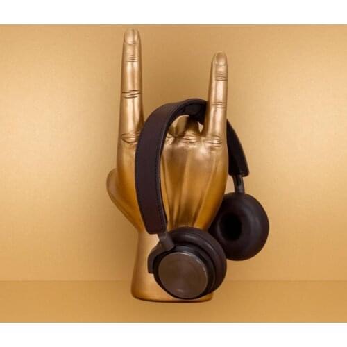 Music Headphone Holder Resin Big Hand Earphone Gaming Headset Display Stand Desktop Sculpture Decor Gesture Earphone Rack