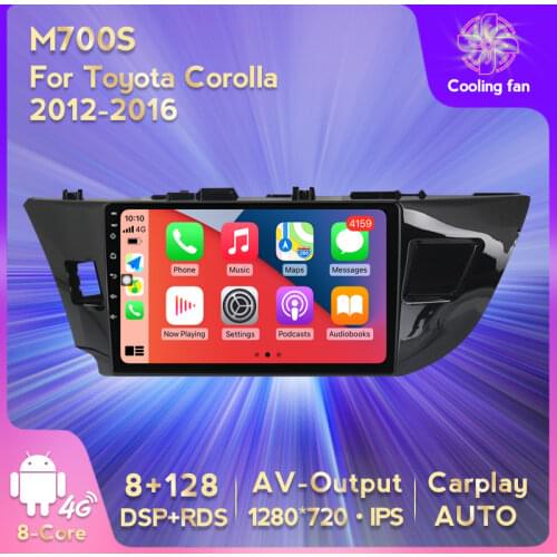 New Arrive! for Toyota Corolla 11 2012-2016 E170 E180 ROM 128GB Car Radio Video Player Wireless Carplay 4G LTE WIFI Multimedia